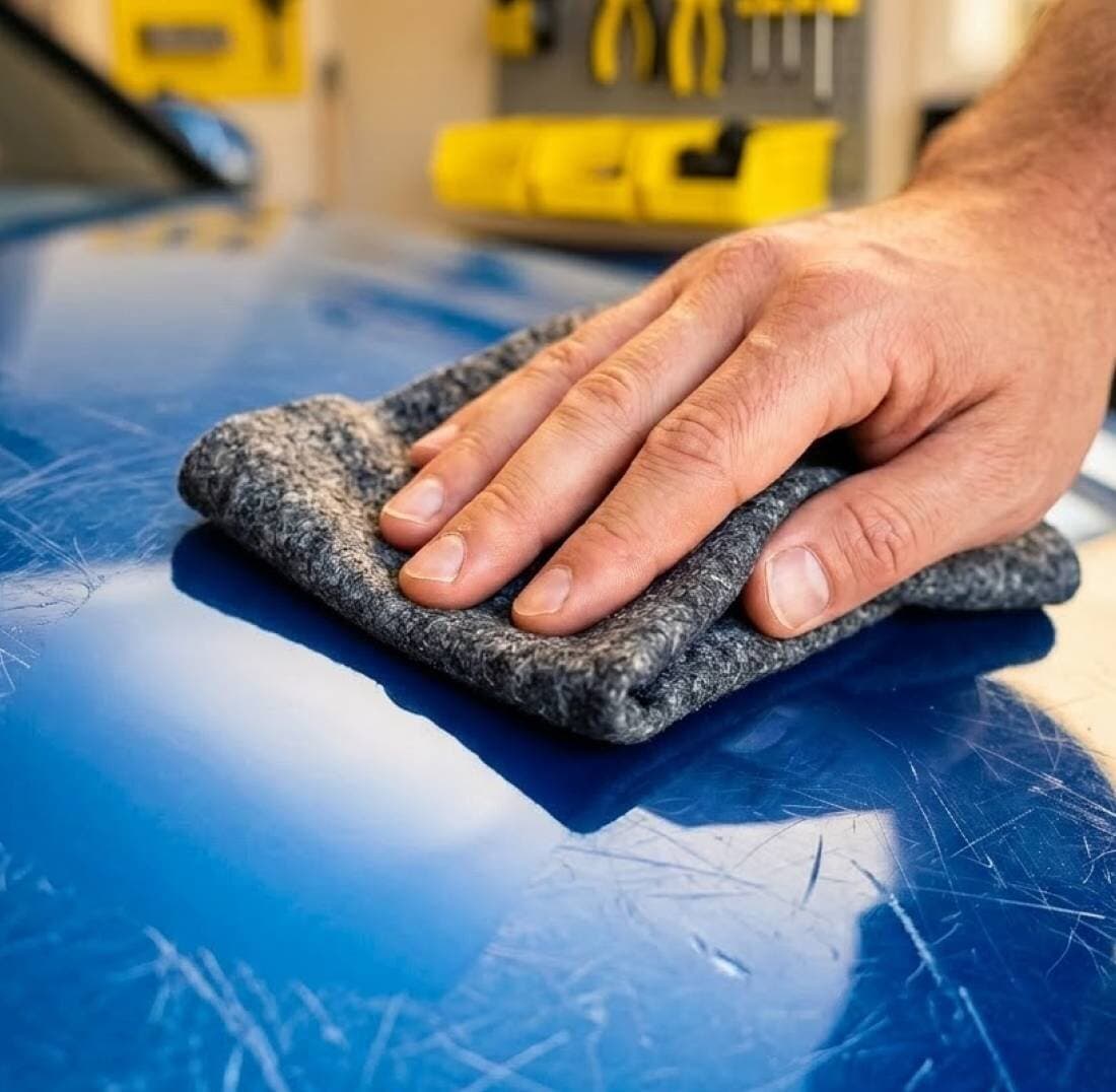 Wiping a scratch off a car with NanoPolix